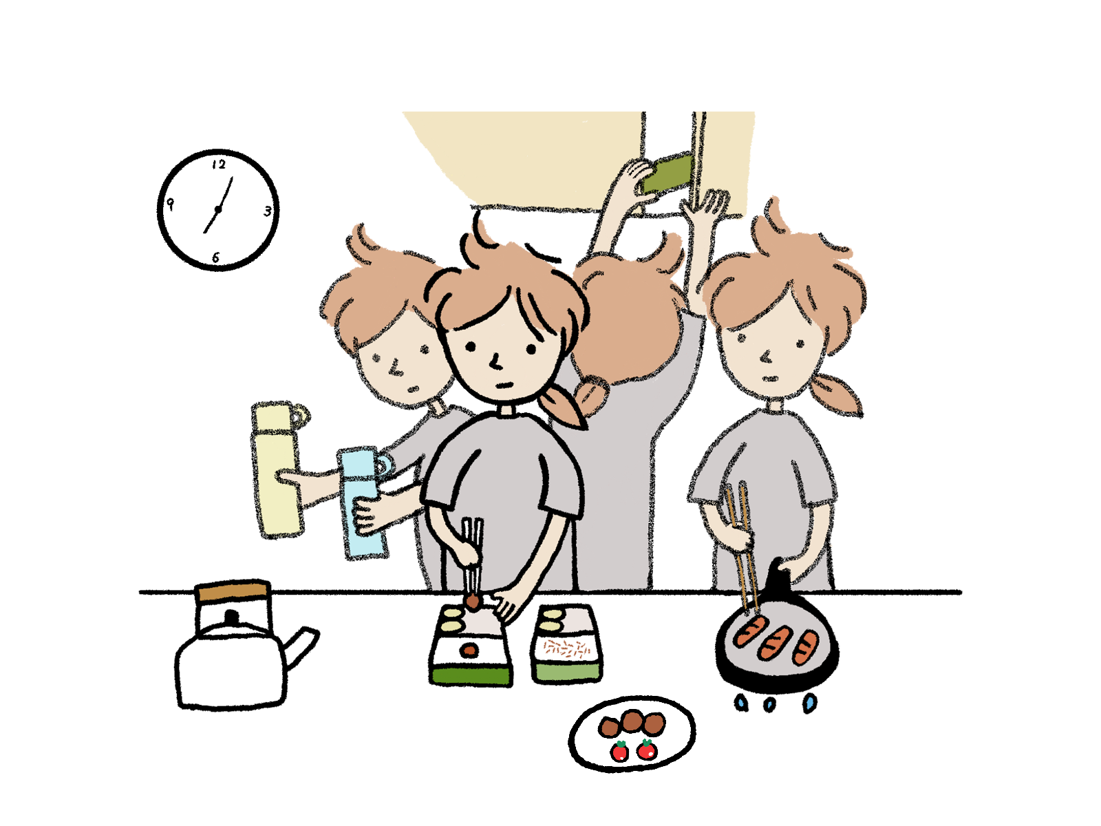 朝の支度イメージ